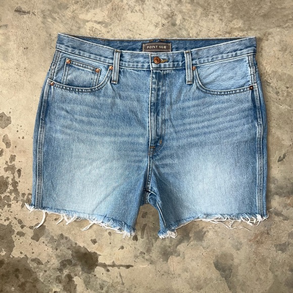 Point Sur J. Crew Light Wash High Rise Short. Size 12